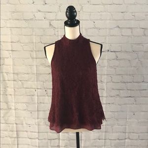 High neck Lace Top
